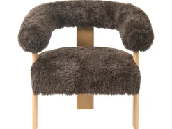 Sofasæt ILBRO Kunstig pels Mørkebrun/ Lysebrun