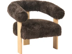 Sofasæt ILBRO Kunstig pels Mørkebrun/ Lysebrun