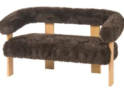 Sofasæt ILBRO Kunstig pels Mørkebrun/ Lysebrun