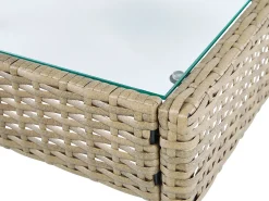 Sofasæt med bord MARSALA PE-rattan Lysebrun