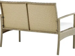 Sofasæt med bord MARSALA PE-rattan Lysebrun