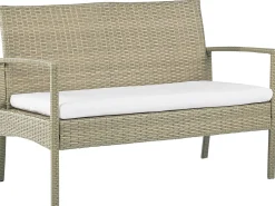 Sofasæt med bord MARSALA PE-rattan Lysebrun