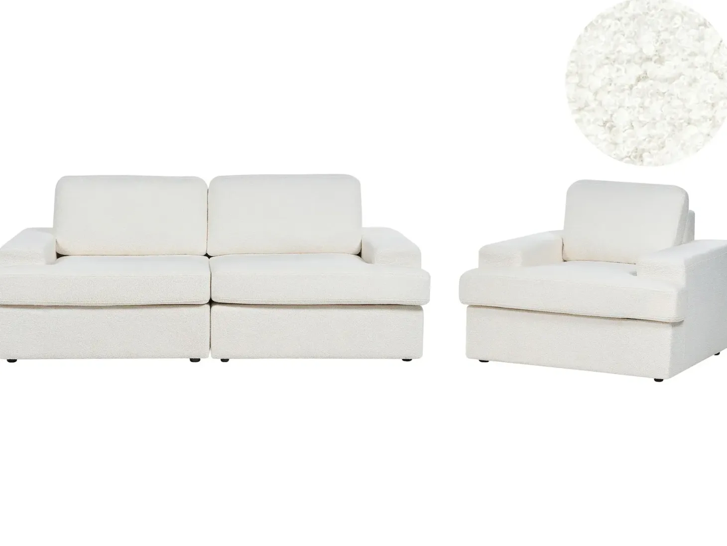 Sofasæt 4 personers ALLA Boucle Cremehvid