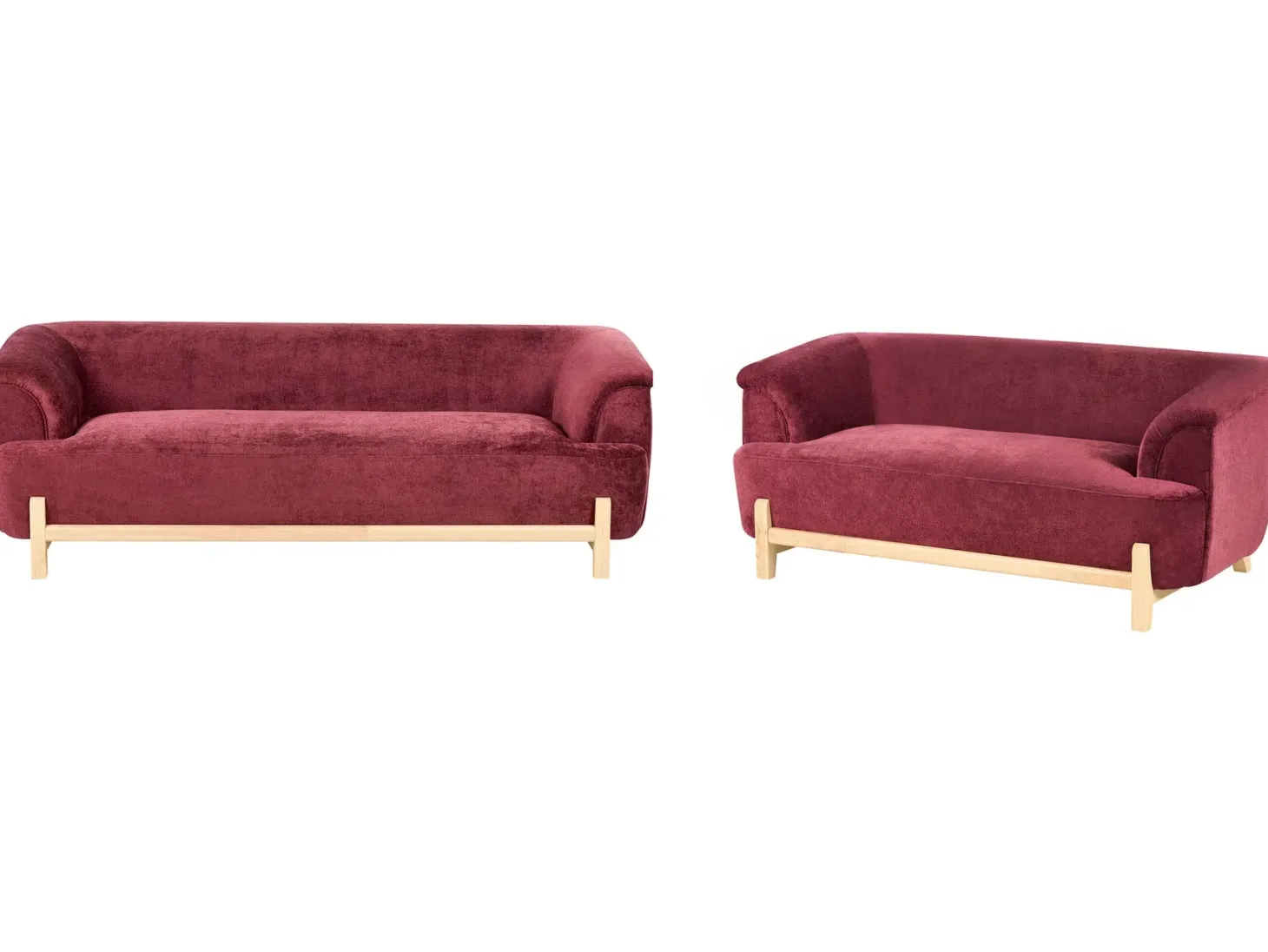 Sofasæt 5 personers ALNOR Chenille Bordeaux