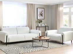 Sofasæt 4 personers ASKIM Boucle Hvid