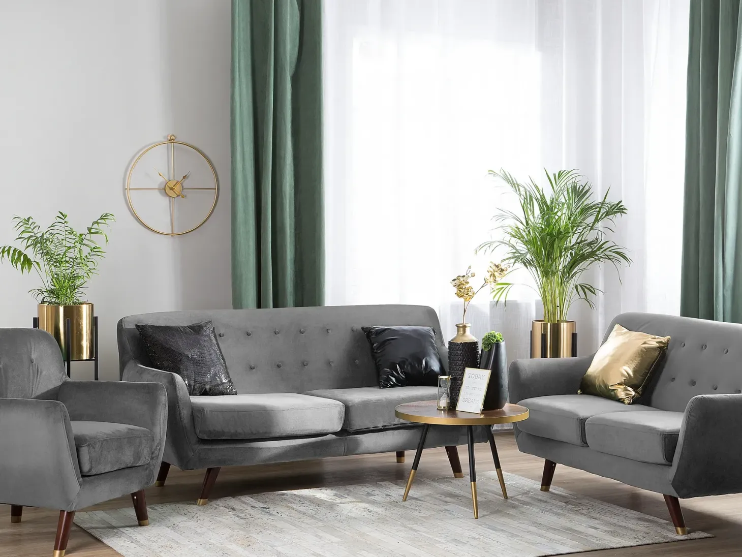 Sofasæt 6 personers BODO Velour Grå