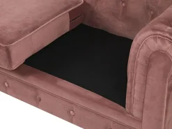 Sofasæt 4 personers CHESTERFIELD Velour Lyserød