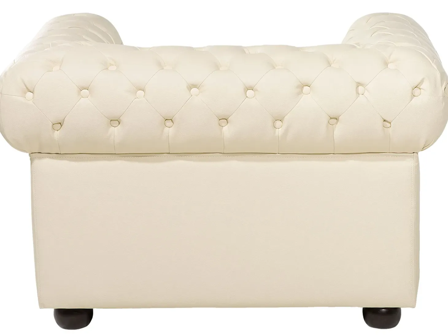 Sofasæt 4 personers CHESTERFIELD Ægte læder Lys Beige