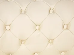 Sofasæt 4 personers CHESTERFIELD Ægte læder Lys Beige