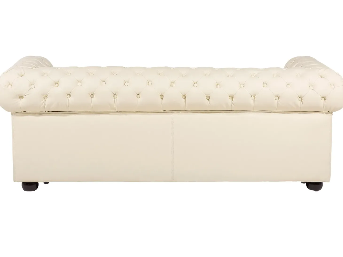 Sofasæt 4 personers CHESTERFIELD Ægte læder Lys Beige