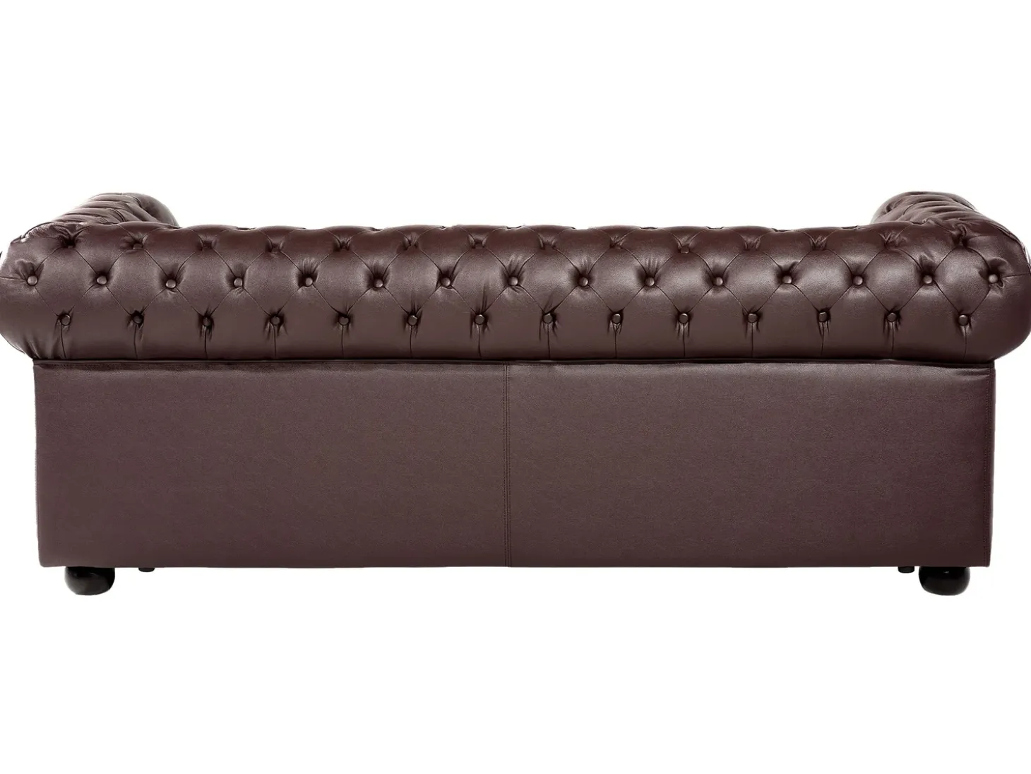 Sofasæt 4 personers CHESTERFIELD Ægte læder Brun