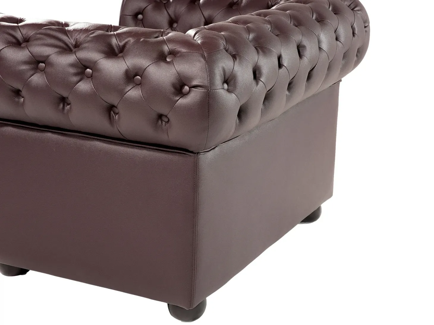 Sofasæt 4 personers CHESTERFIELD Ægte læder Brun