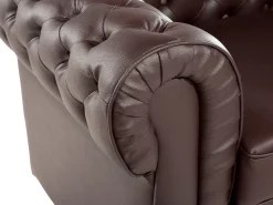 Sofasæt 4 personers CHESTERFIELD Ægte læder Brun