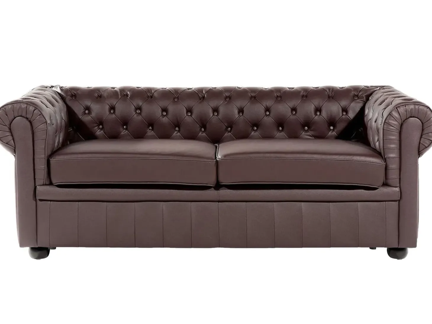 Sofasæt 4 personers CHESTERFIELD Ægte læder Brun