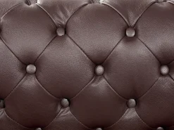 Sofasæt 4 personers CHESTERFIELD Ægte læder Brun