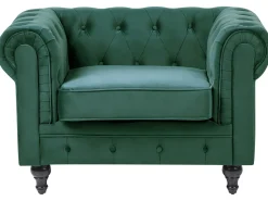 Sofasæt 4 personers CHESTERFIELD Velour Smaragdgrøn