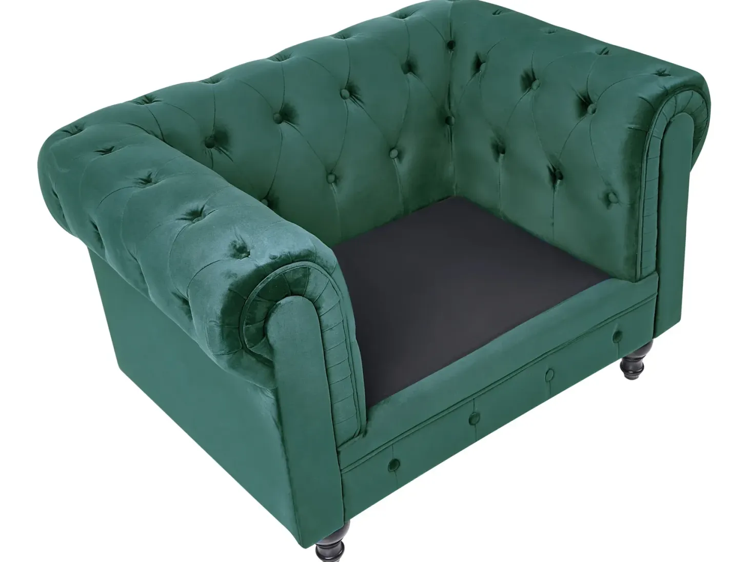 Sofasæt 4 personers CHESTERFIELD Velour Smaragdgrøn