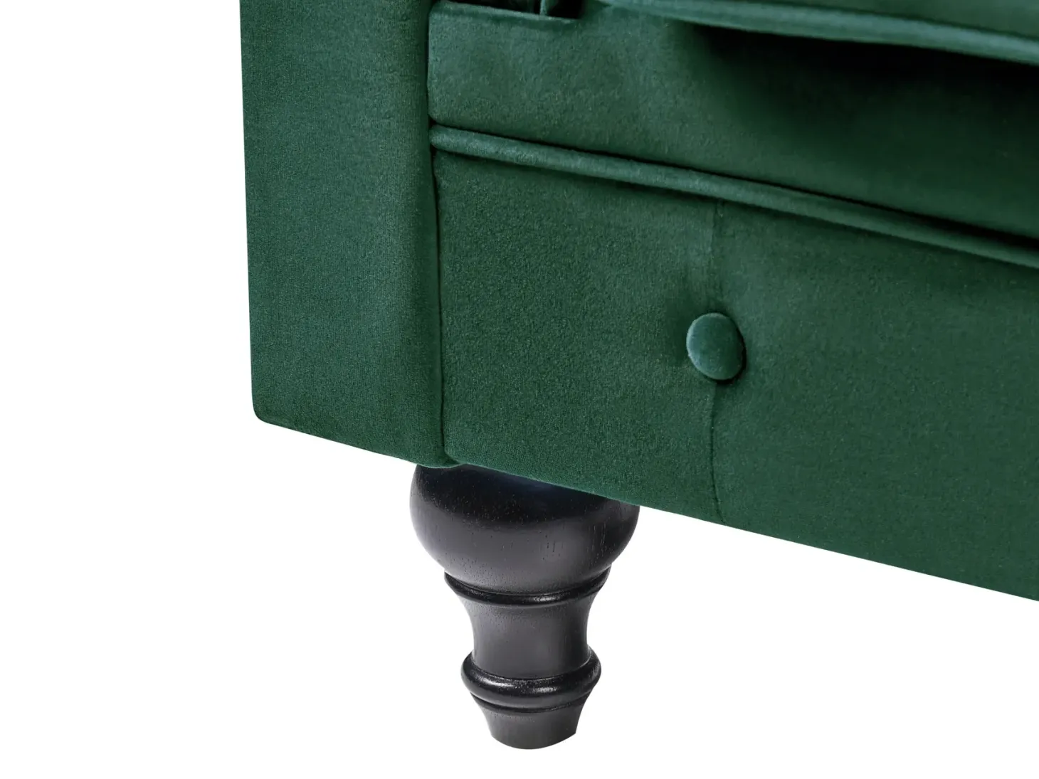 Sofasæt 4 personers CHESTERFIELD Velour Smaragdgrøn