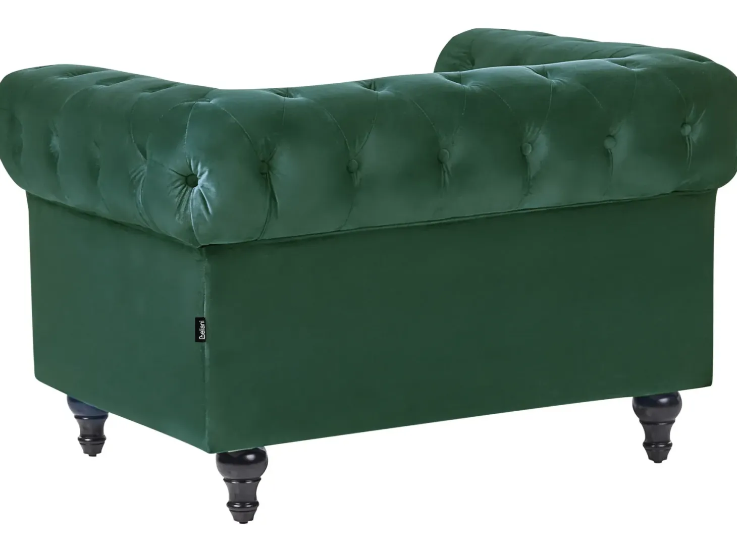 Sofasæt 4 personers CHESTERFIELD Velour Smaragdgrøn