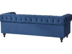 Sofasæt 4 personers CHESTERFIELD Velour Navy Blå