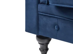 Sofasæt 4 personers CHESTERFIELD Velour Navy Blå
