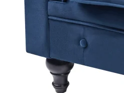 Sofasæt 4 personers CHESTERFIELD Velour Navy Blå