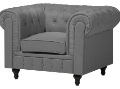 Sofasæt 4 personers CHESTERFIELD Lysegrå
