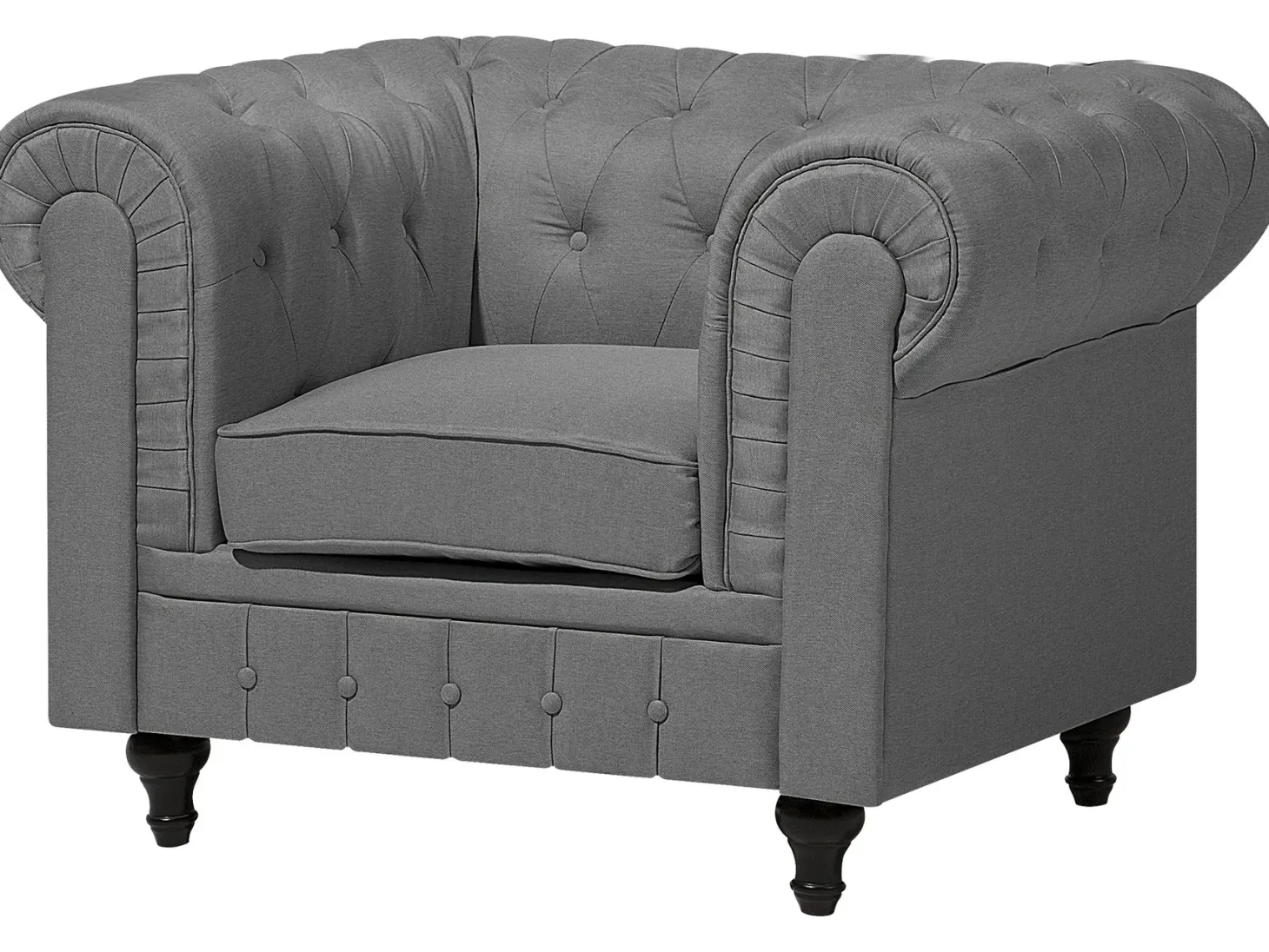 Sofasæt 4 personers CHESTERFIELD Lysegrå