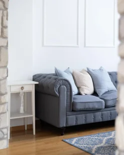 Sofasæt 4 personers CHESTERFIELD Lysegrå