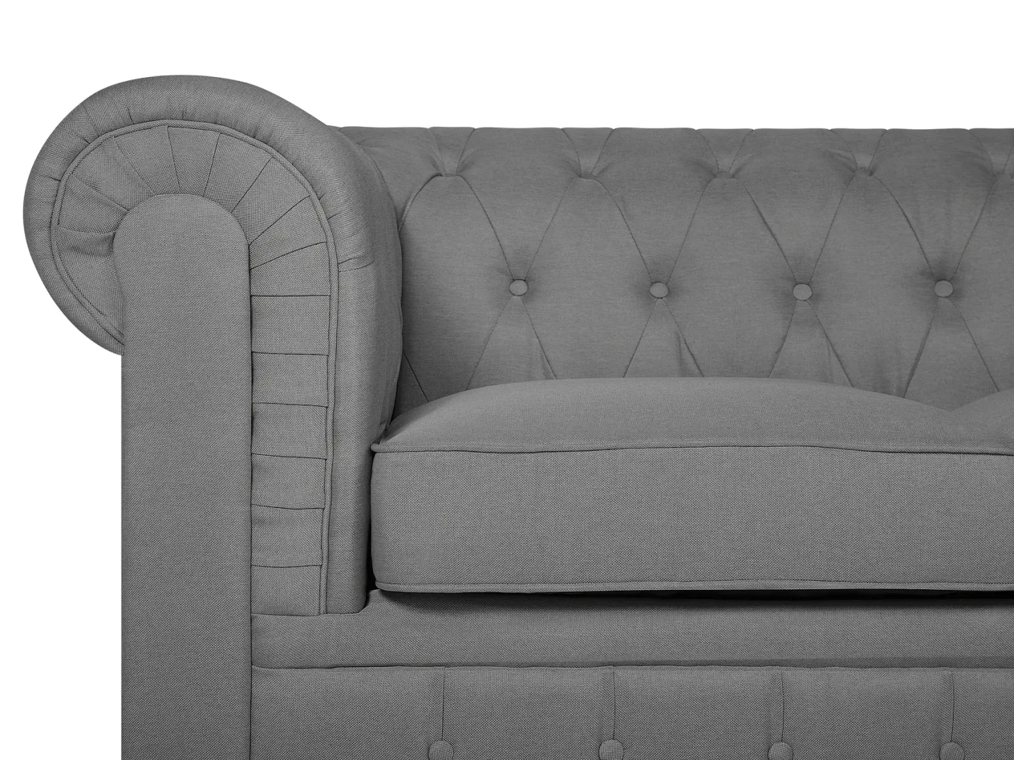 Sofasæt 4 personers CHESTERFIELD Lysegrå