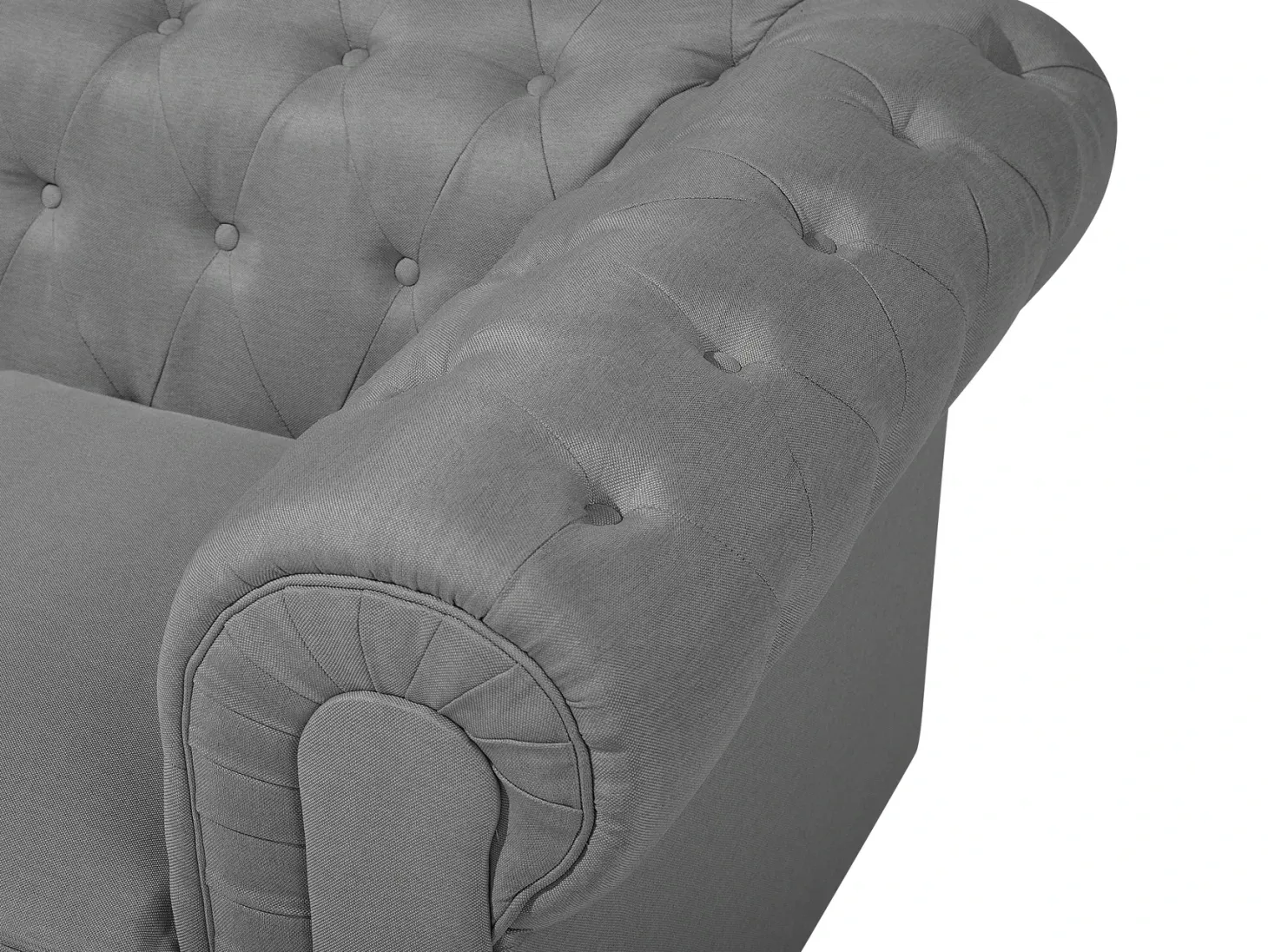 Sofasæt 4 personers CHESTERFIELD Lysegrå