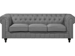 Sofasæt 4 personers CHESTERFIELD Lysegrå