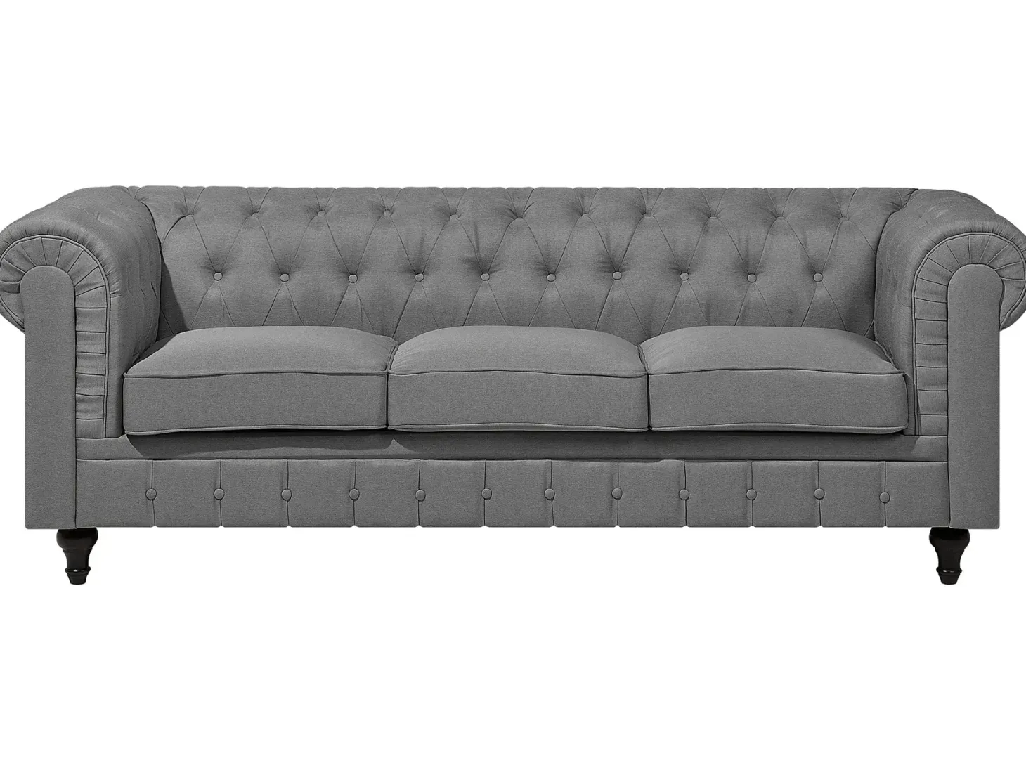 Sofasæt 4 personers CHESTERFIELD Lysegrå