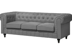 Sofasæt 4 personers CHESTERFIELD Lysegrå