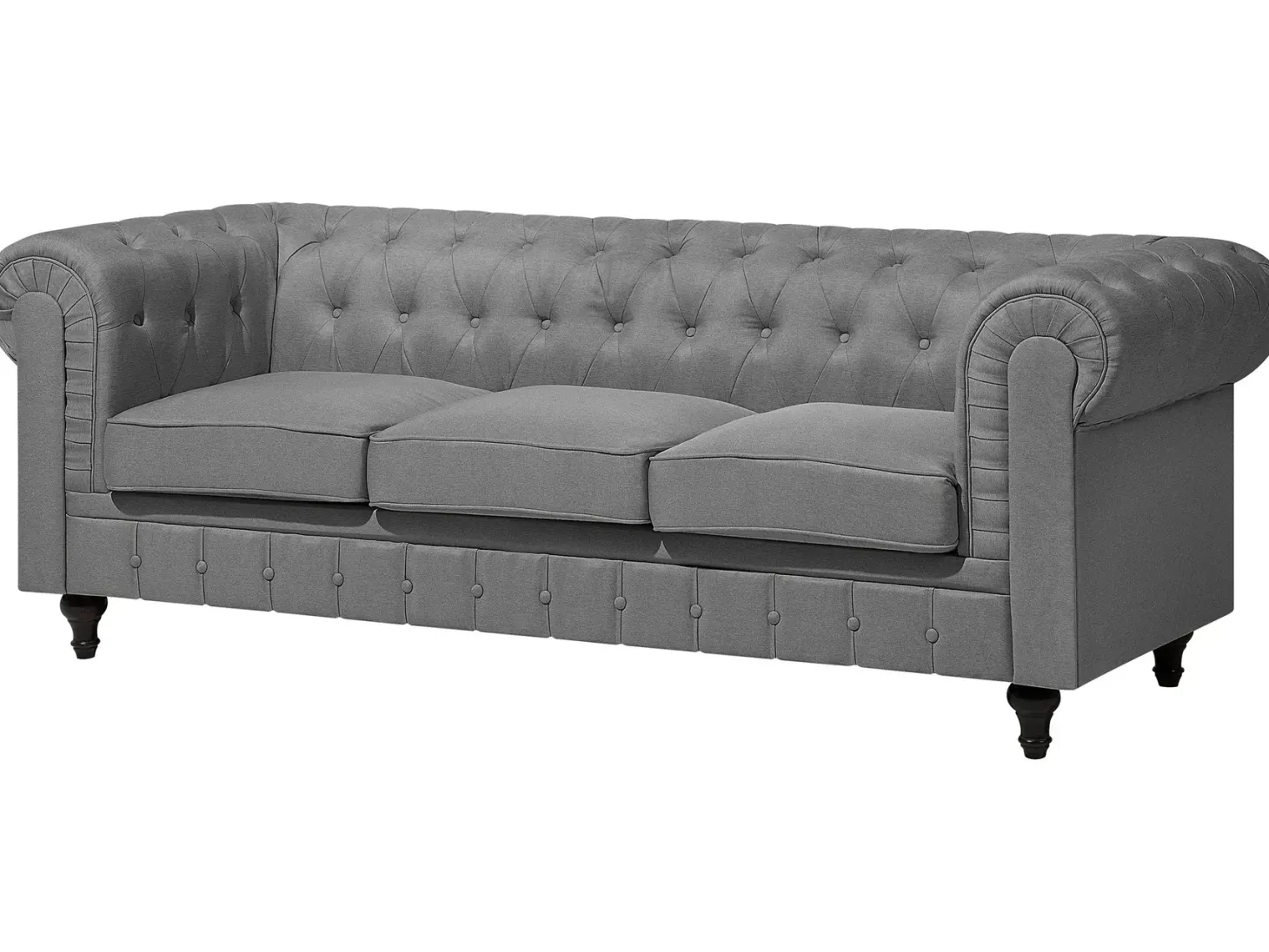 Sofasæt 4 personers CHESTERFIELD Lysegrå