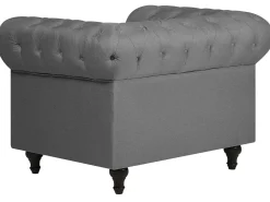 Sofasæt 4 personers CHESTERFIELD Lysegrå