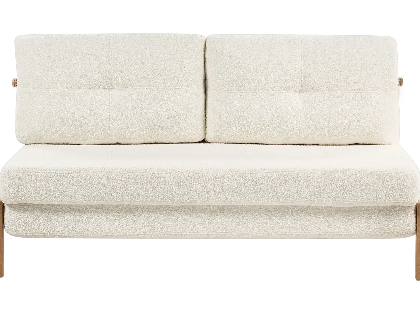 Sofasæt 3 personers EDLAND Boucle Hvid med puf