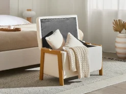 Sofasæt 3 personers EDLAND Boucle Hvid med bænk