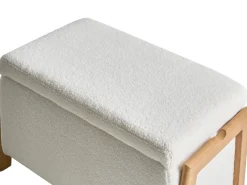 Sofasæt 3 personers EDLAND Boucle Hvid med bænk