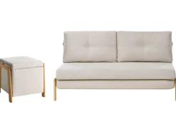 Sofasæt 3 personers EDLAND Lys Beige med puf