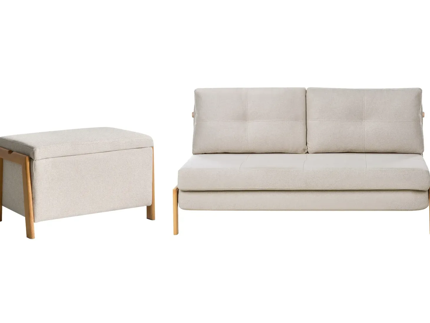 Sofasæt 3 personers EDLAND Lys Beige med bænk
