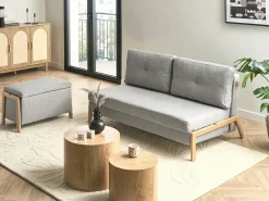 Sofasæt 3 personers EDLAND Lysegrå med bænk