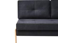 Sofasæt 3 personers EDLAND Sort med puf