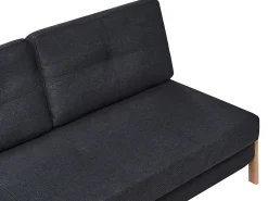 Sofasæt 3 personers EDLAND Sort med puf