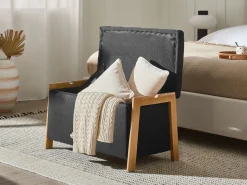 Sofasæt 3 personers EDLAND Sort med bænk