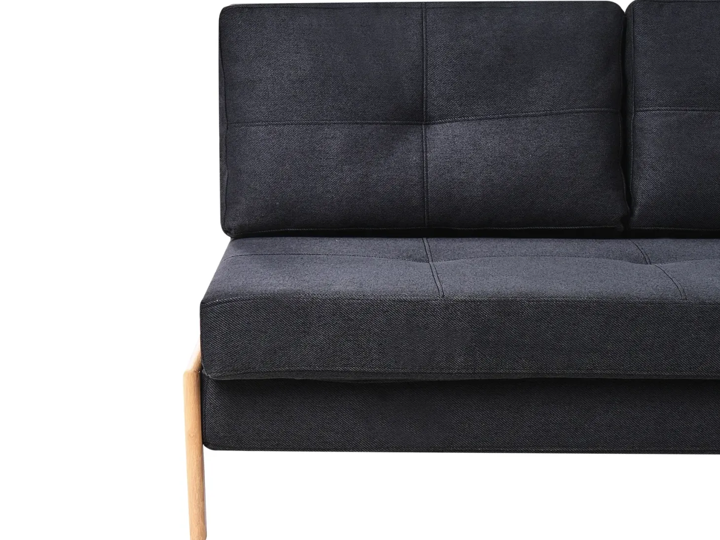 Sofasæt 3 personers EDLAND Sort med bænk