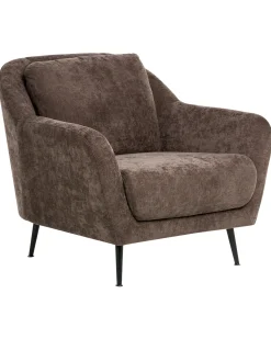 Sofasæt 3 personers EIBY Chenille Mørkebrun