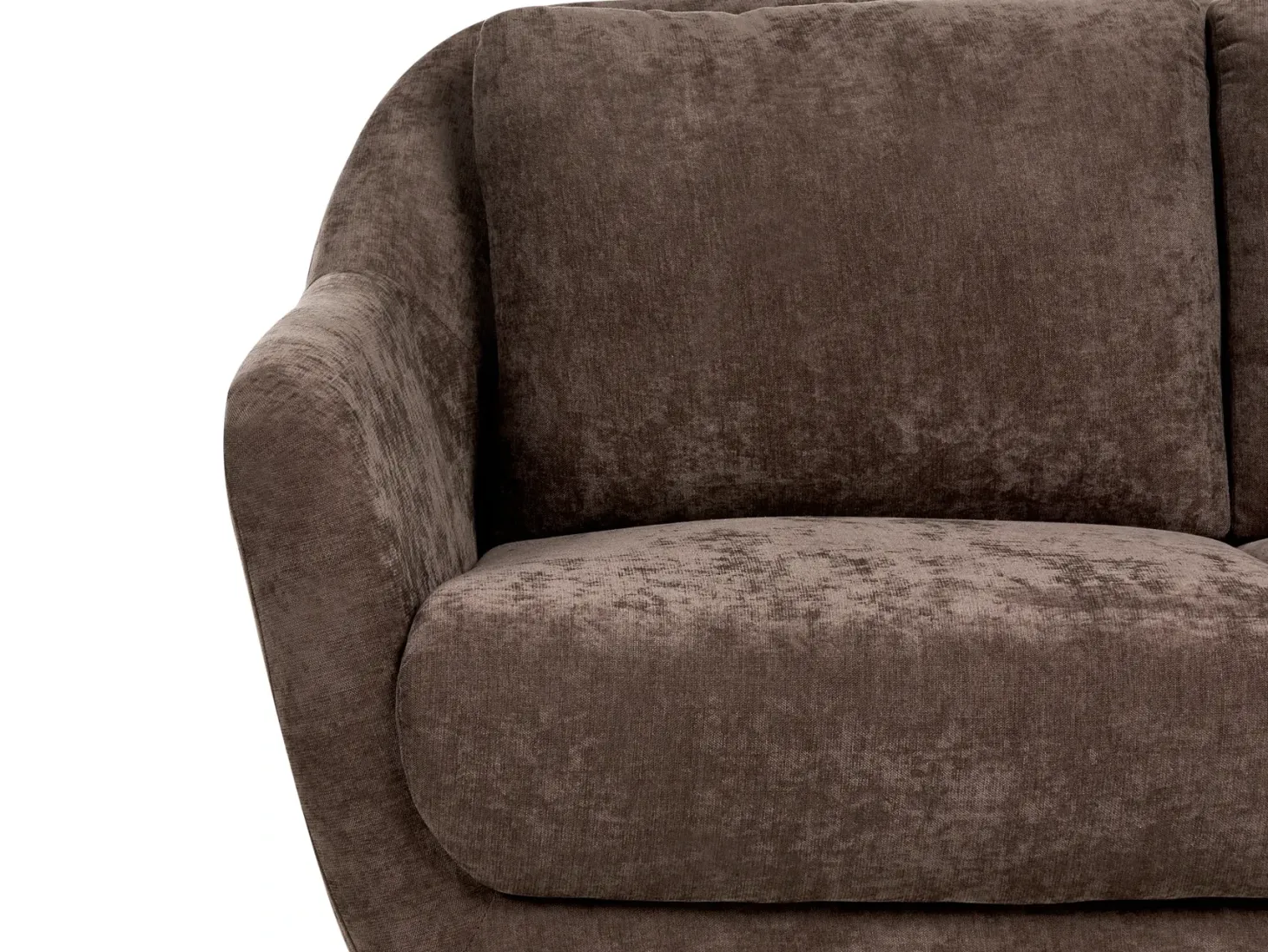 Sofasæt 3 personers EIBY Chenille Mørkebrun