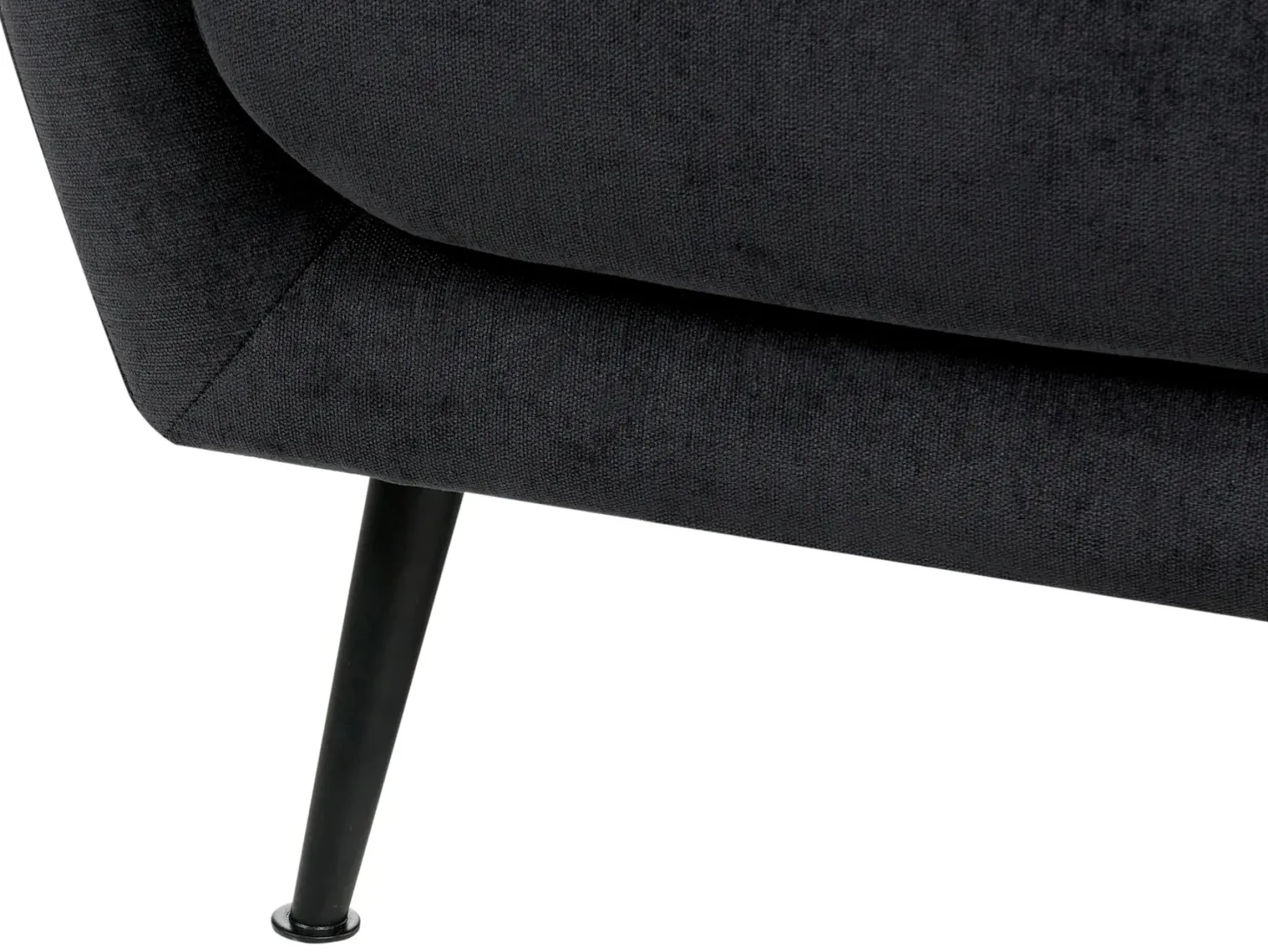 Sofasæt 3 personers EIBY Chenille Sort