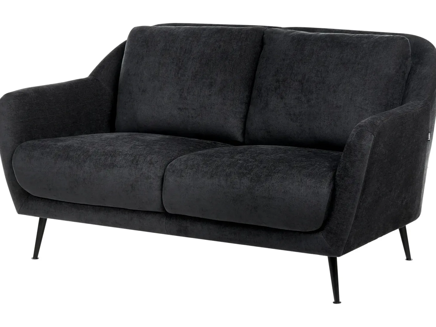 Sofasæt 3 personers EIBY Chenille Sort